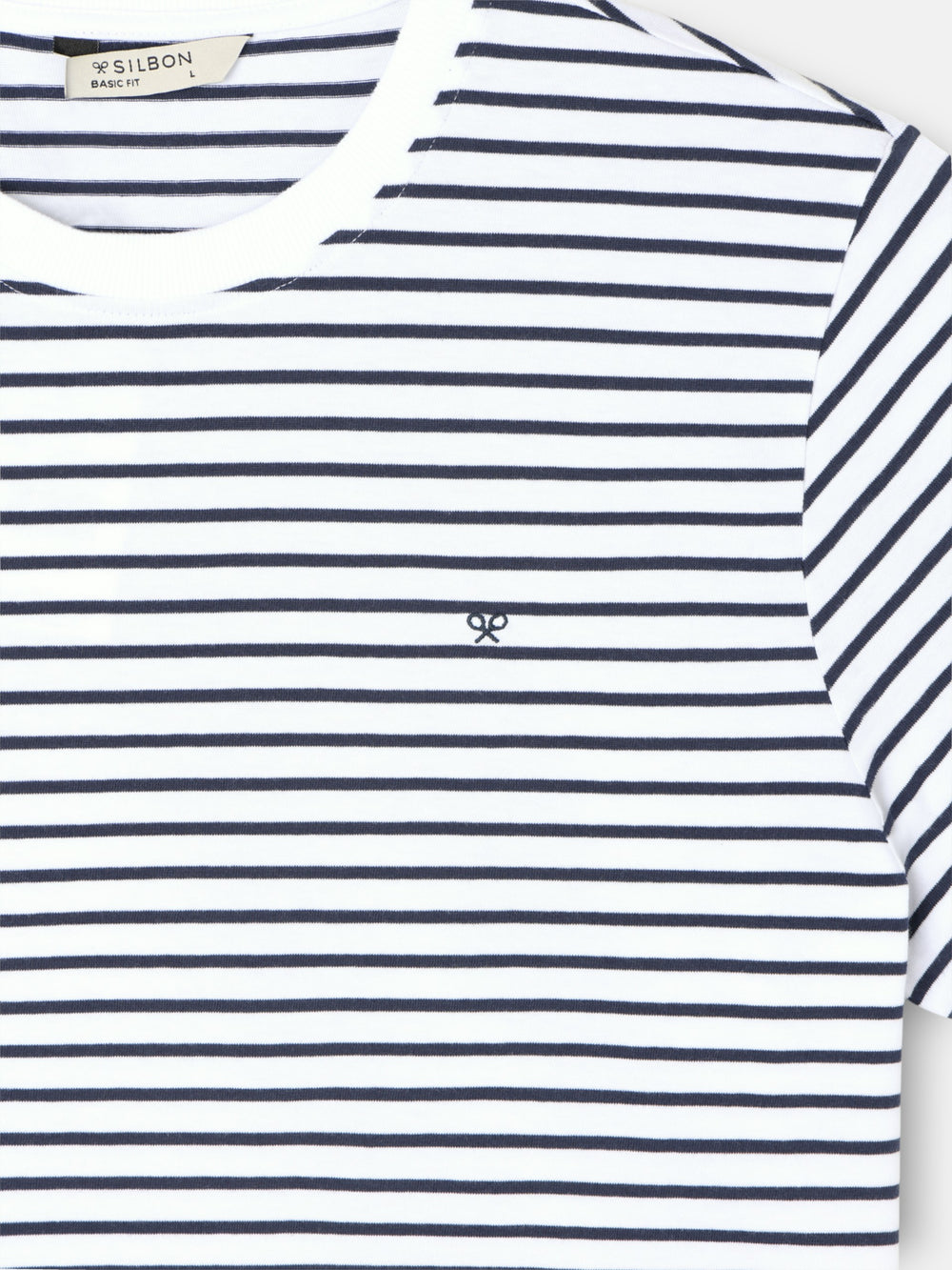 Camiseta rayas finas cruise blanca