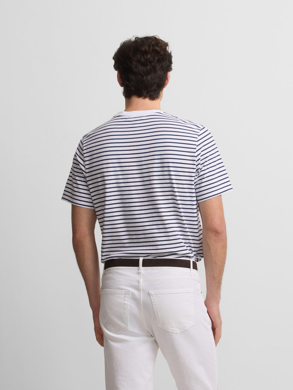 Camiseta rayas finas cruise blanca