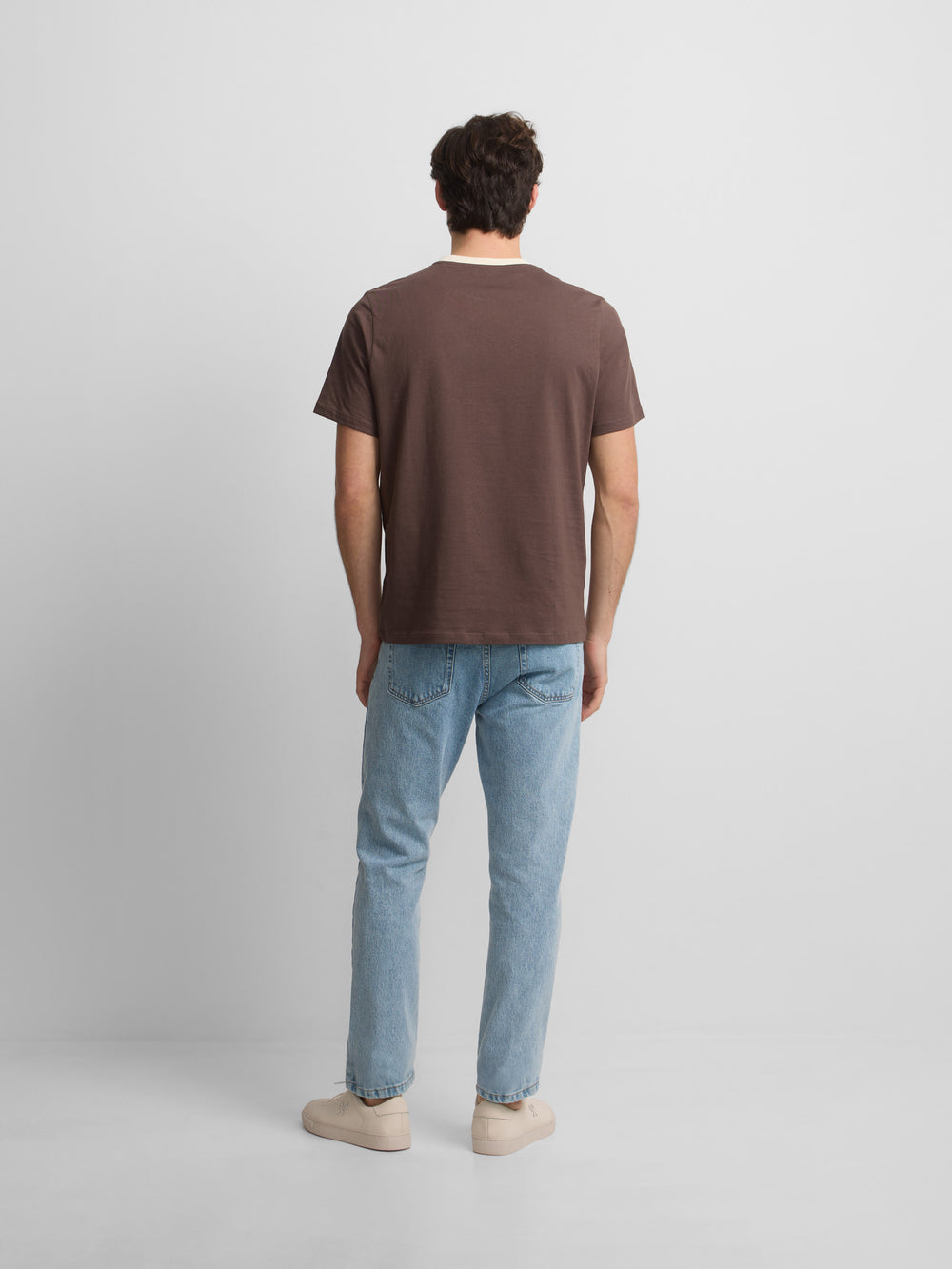 T-shirt risca horizontal cruise castanha