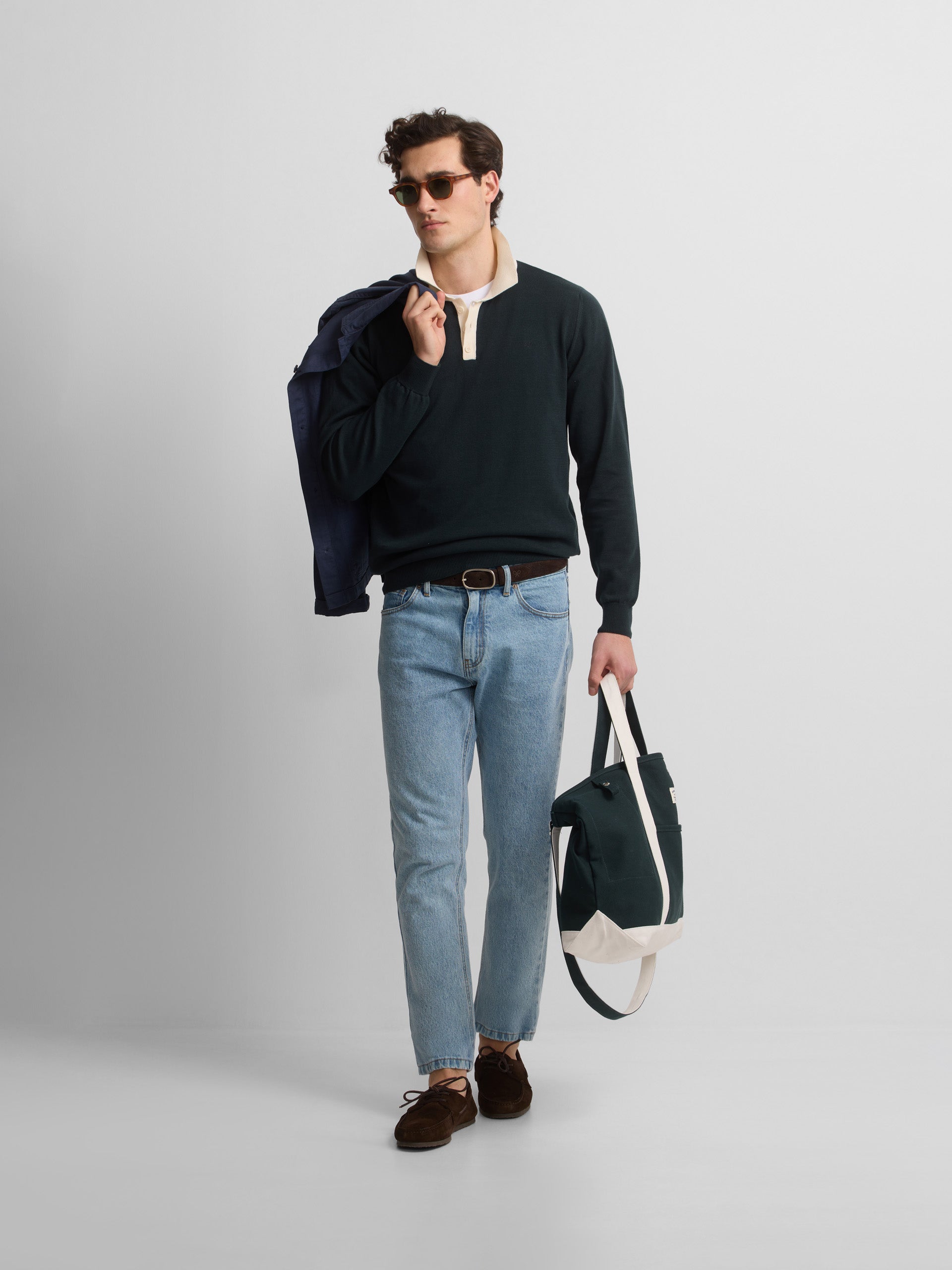 Cruise green polo neck sweater