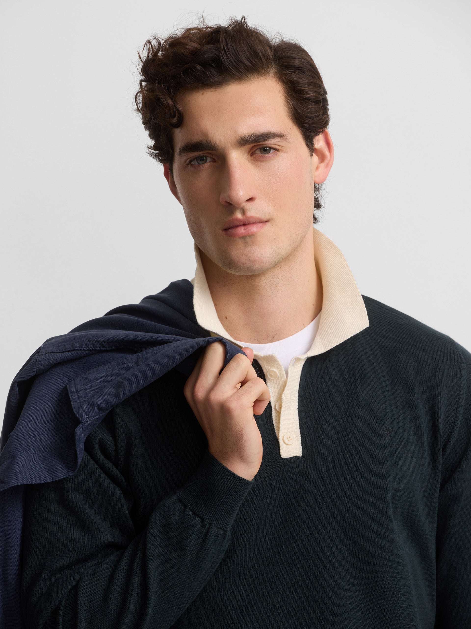 Cruise green polo neck sweater