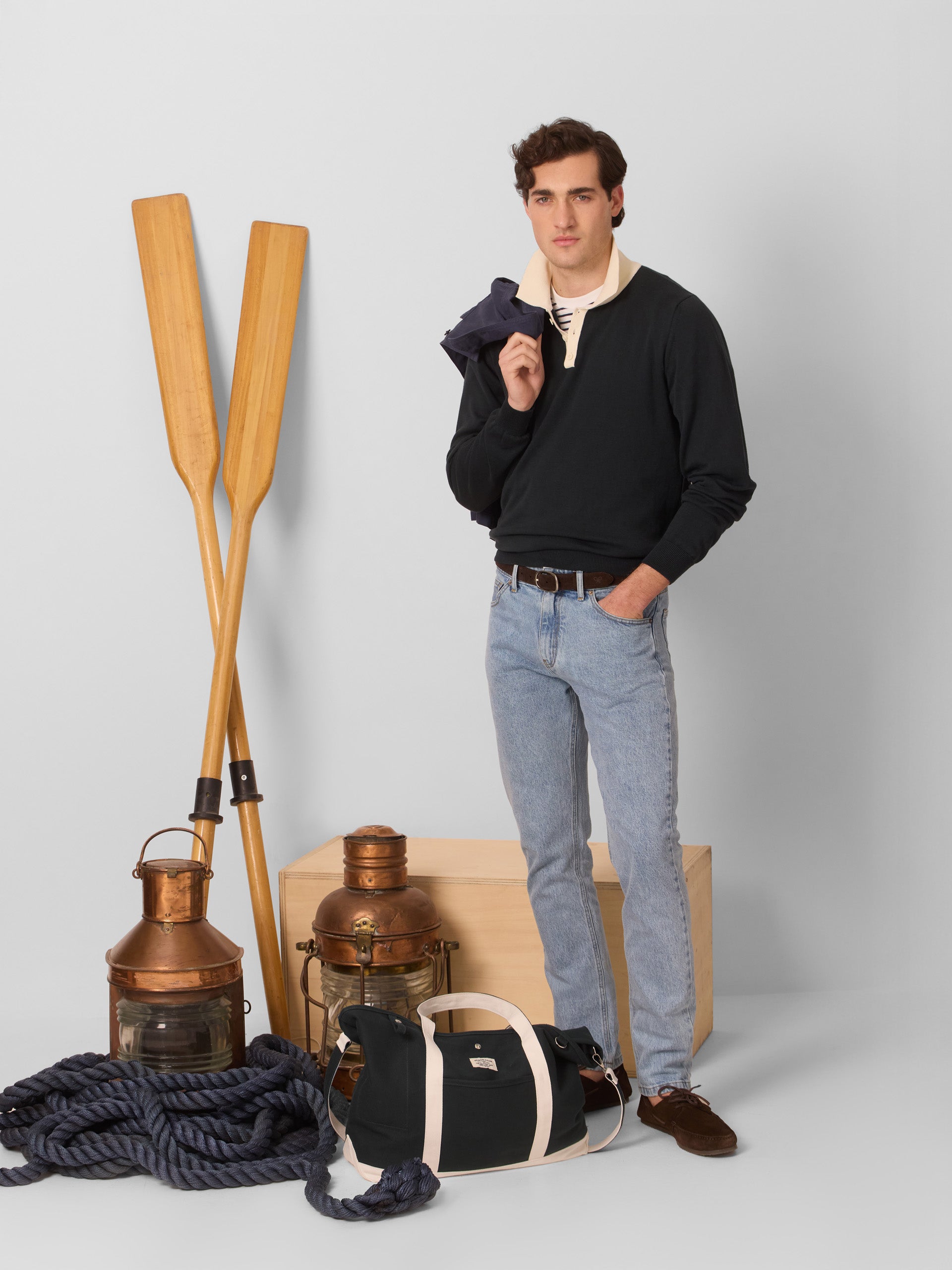 Cruise green polo neck sweater