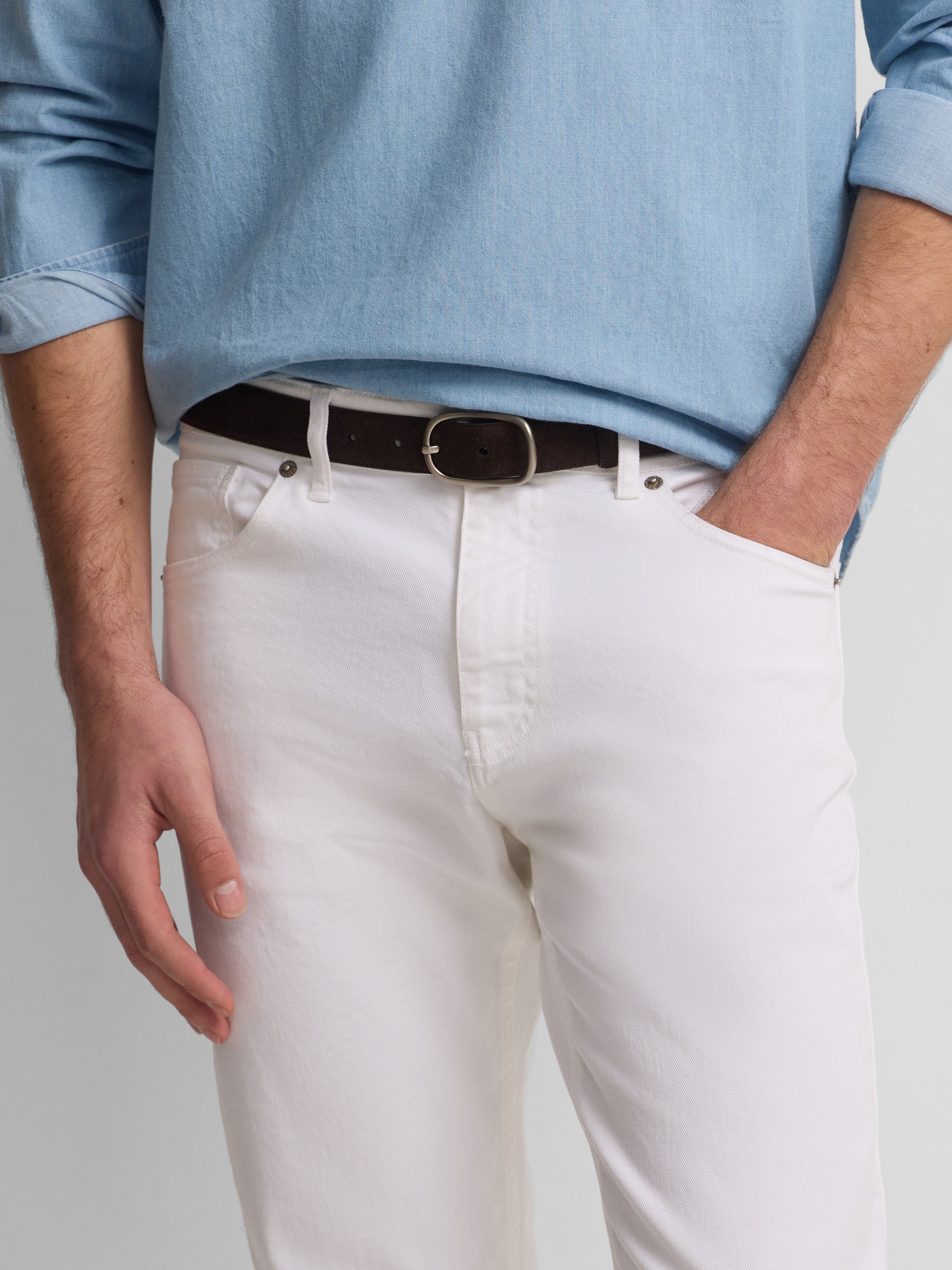 Pantalon sport denim cruise blanco