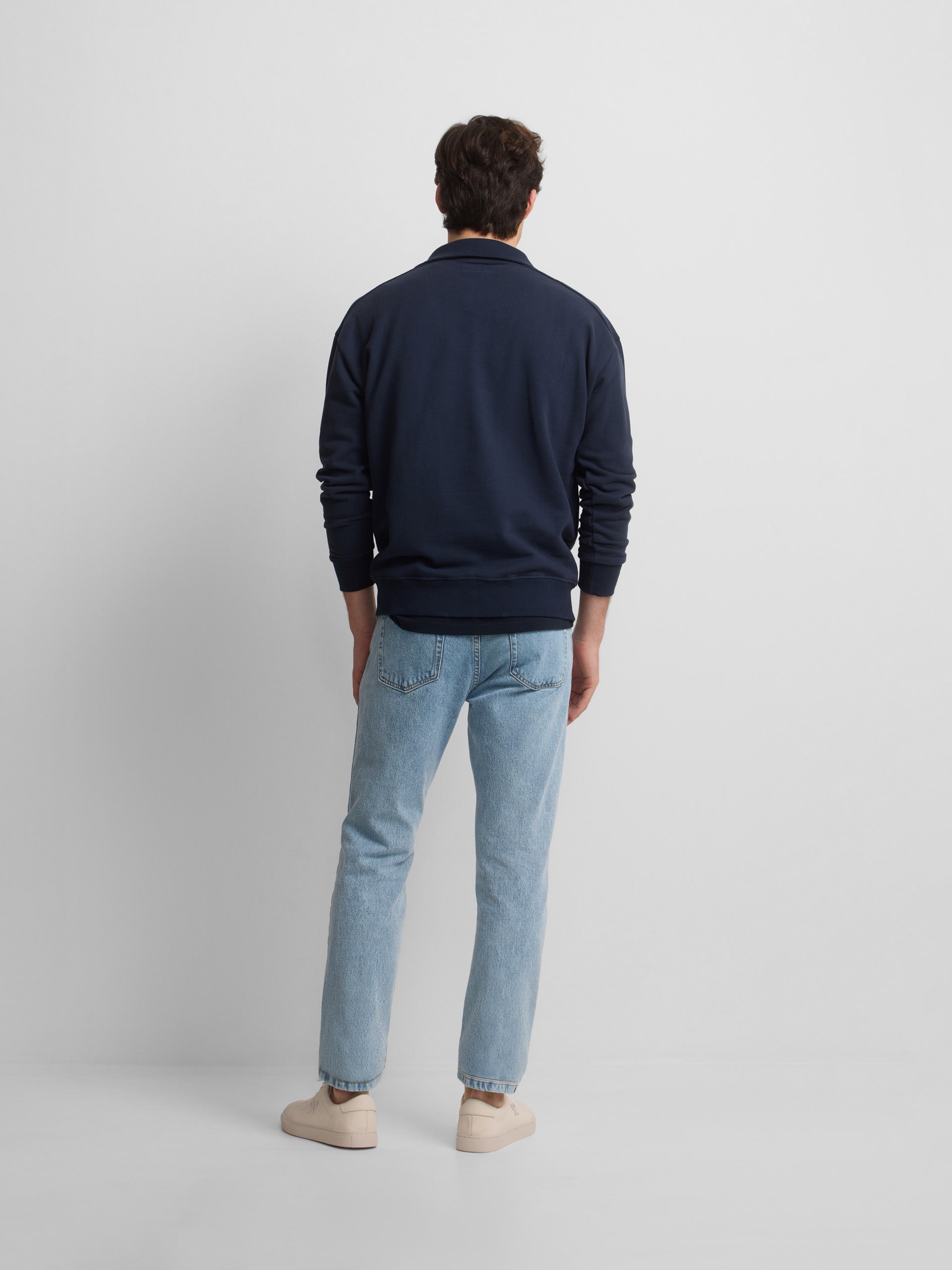 Navy blue cruise half-zip sweatshirt