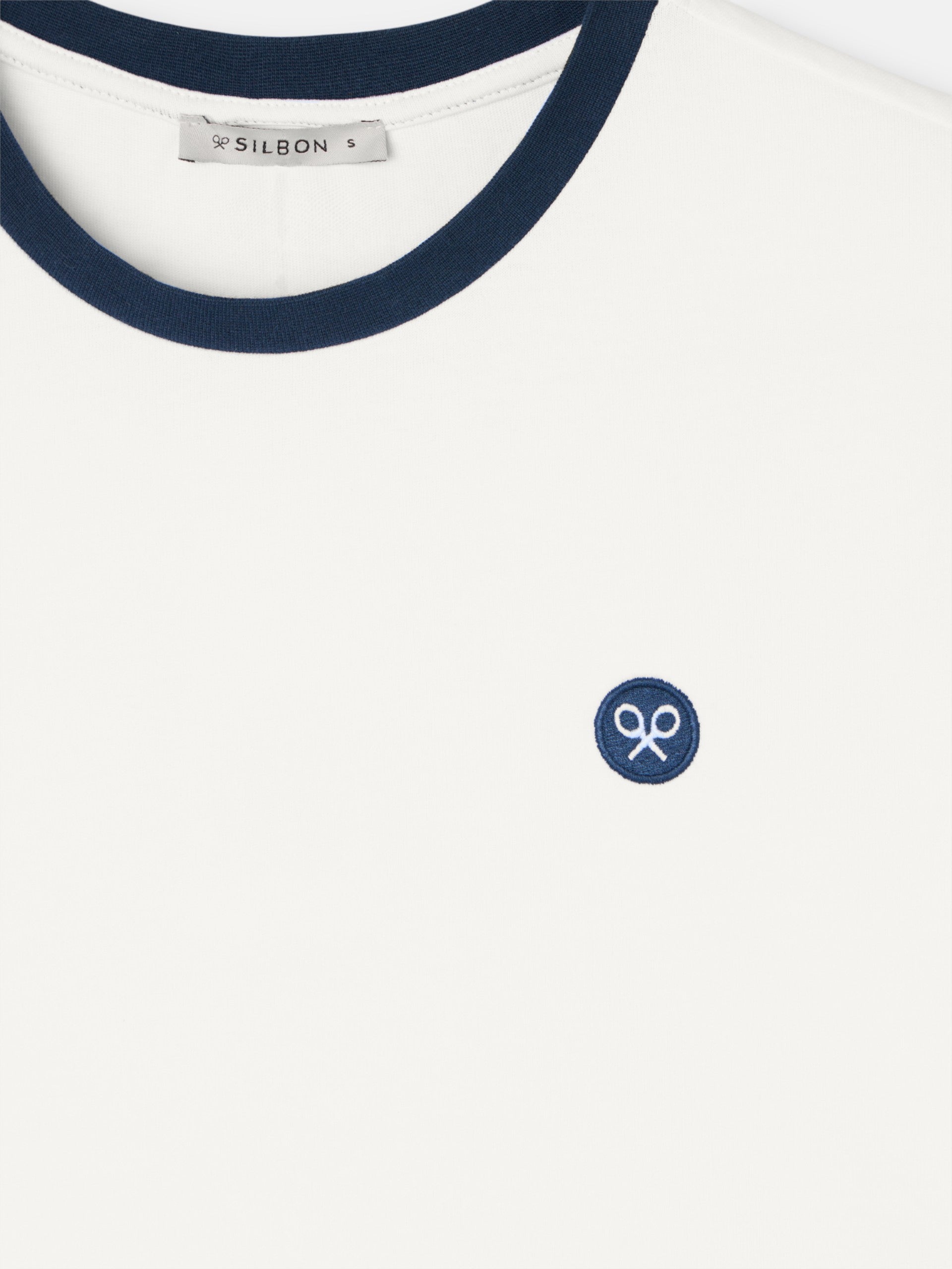 Camiseta woman parche escudo silbon blanca