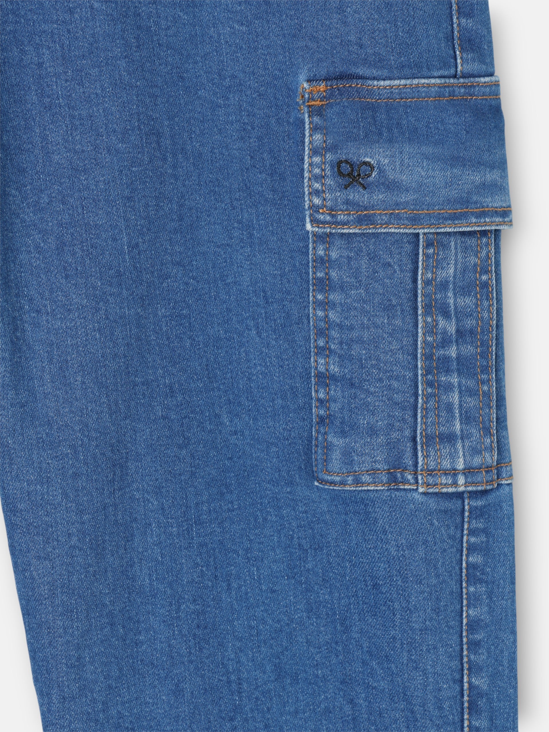 Denim cargo pants