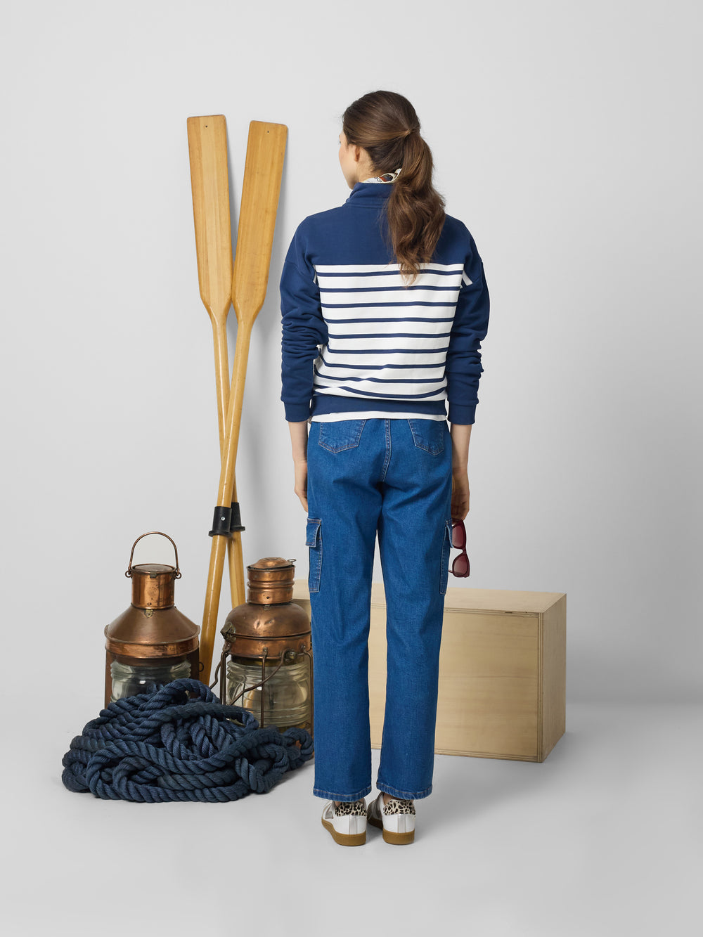 Pantalon cargo en denim