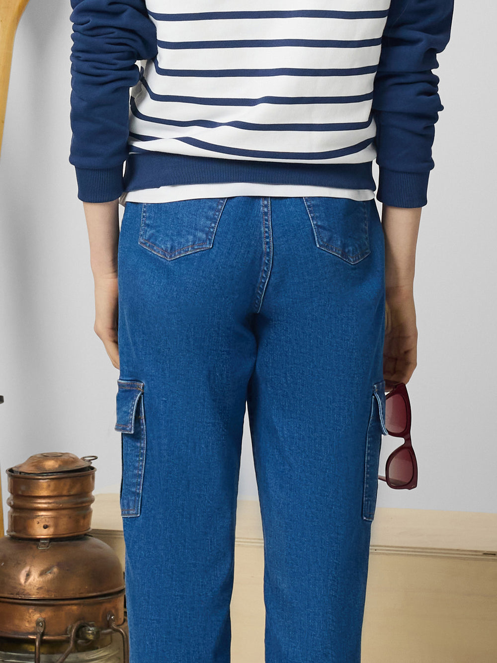 Pantalon cargo en denim