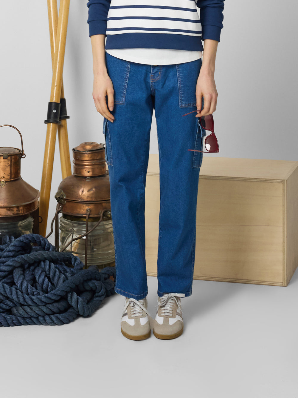 Pantalon cargo en denim