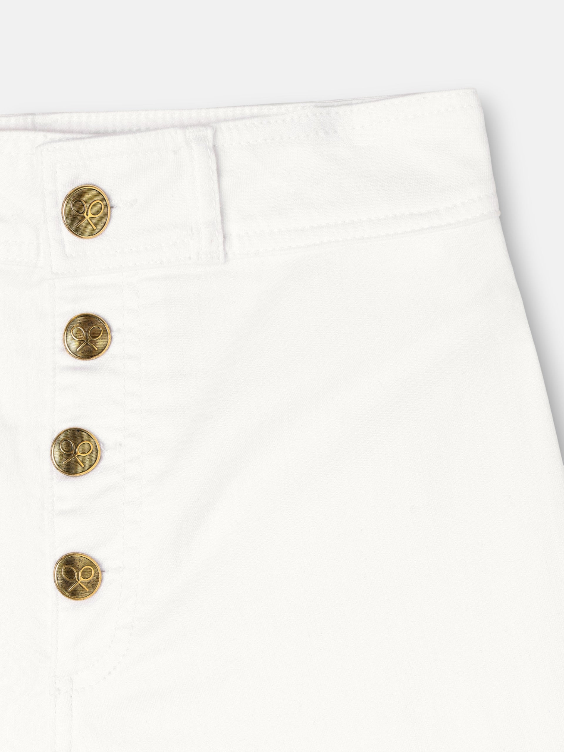Pantalon bordados flores crudo