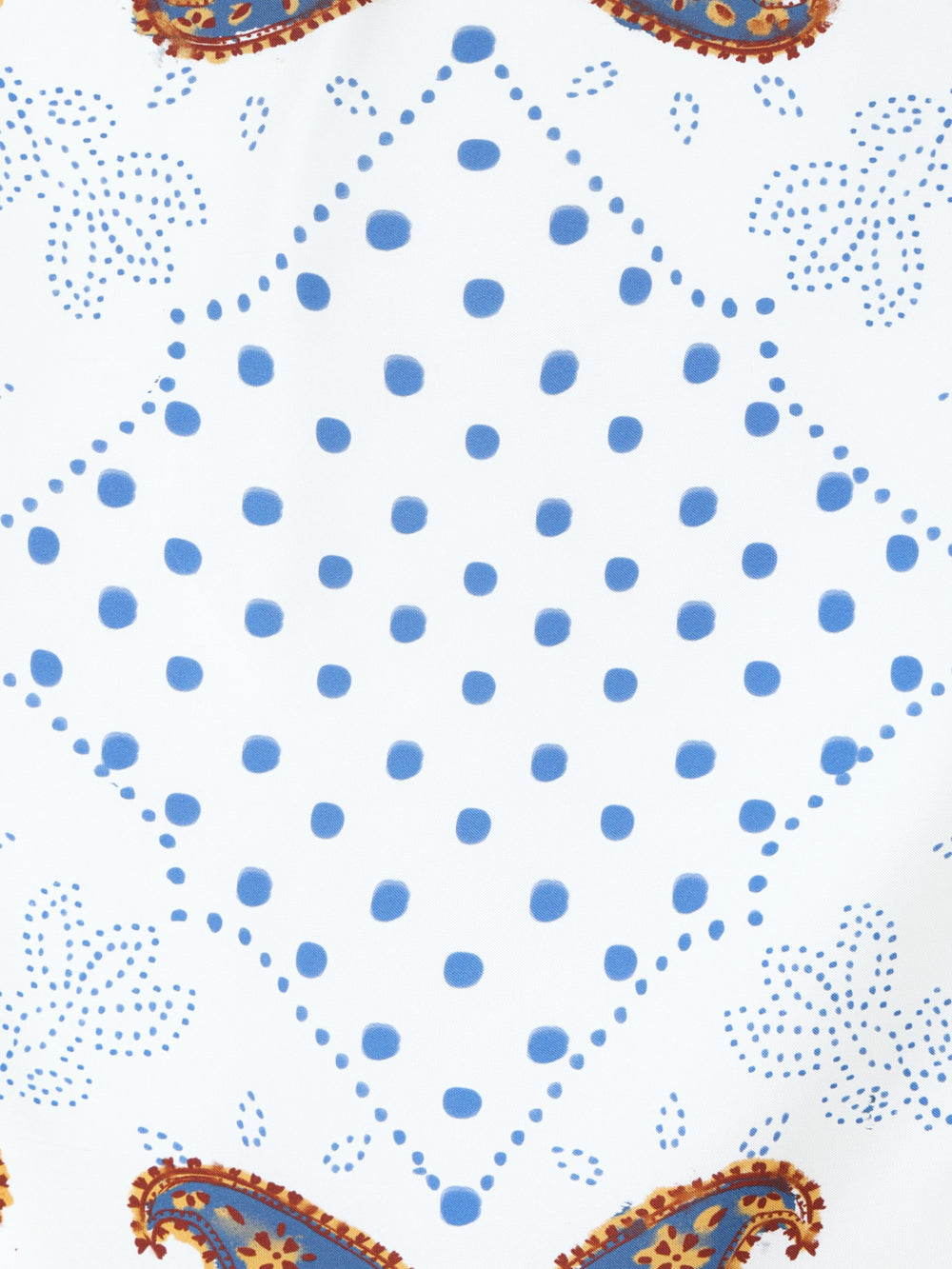Pañuelo estampado crudo y azul marino