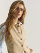 Chaleco botones lino beige