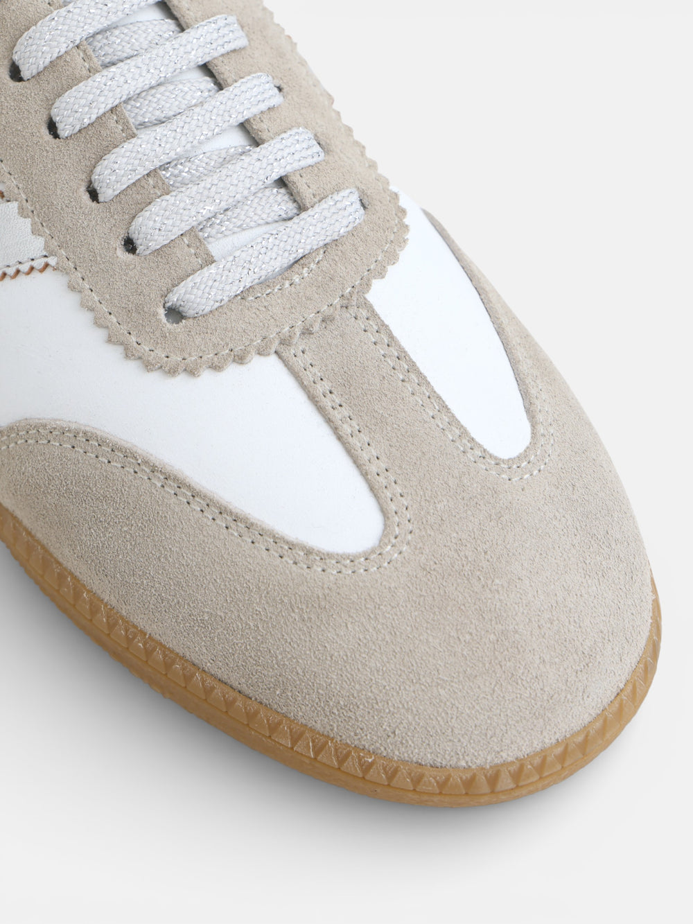 Zapatilla piel animal print blanca