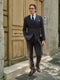 Pantalon traje raya diplomatica gris