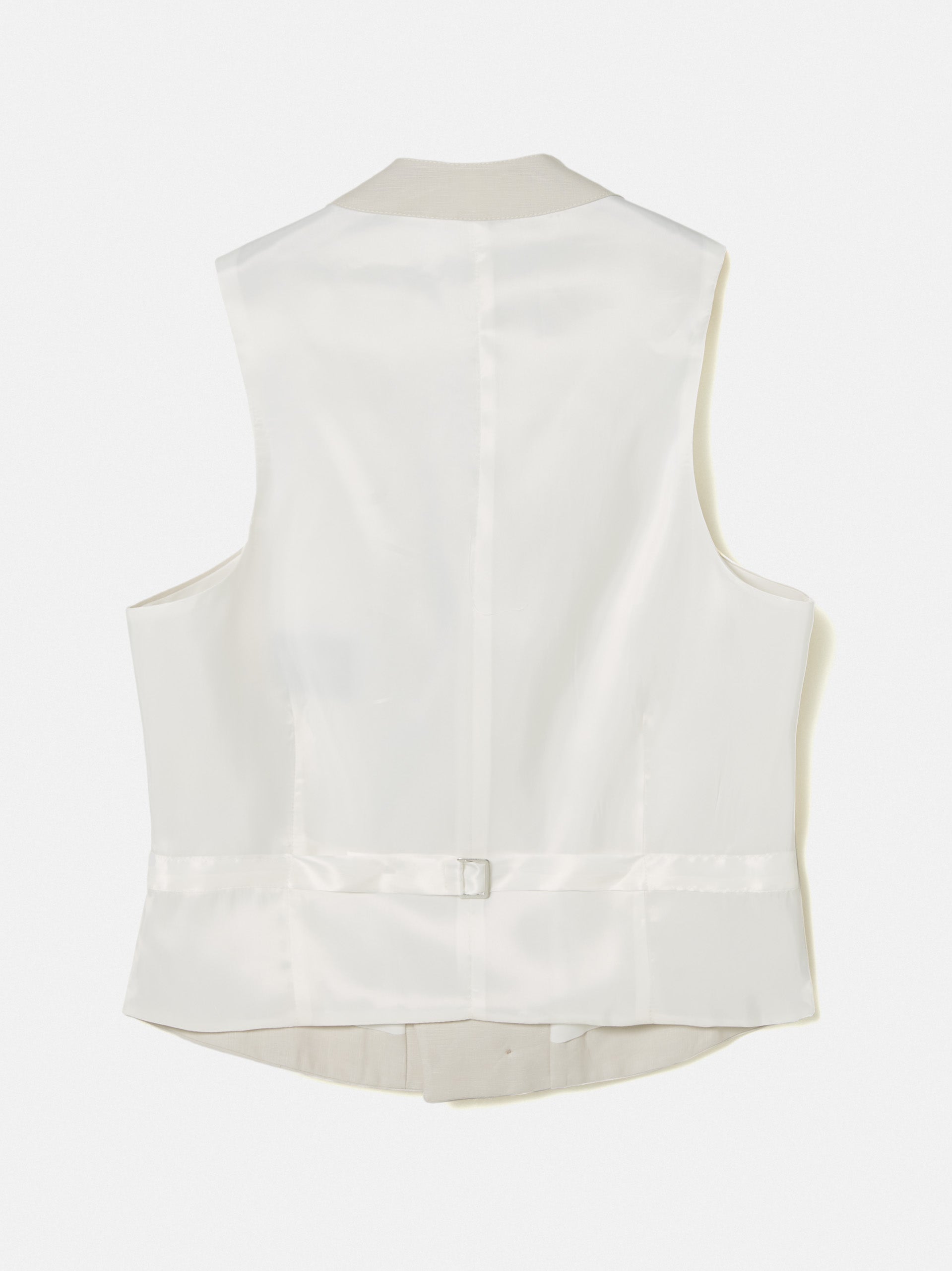 Gilet chaque col rond gris perle