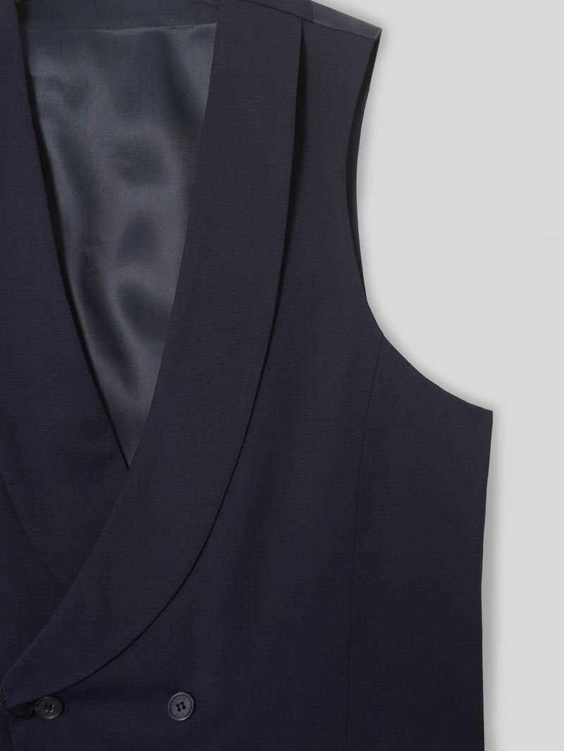 Gilet habillé stretch col rond bleu clair