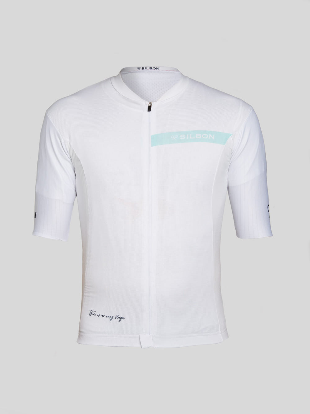 Maillot silbon blanco aguamarina