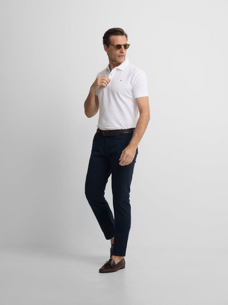 Polo clássico liso branco