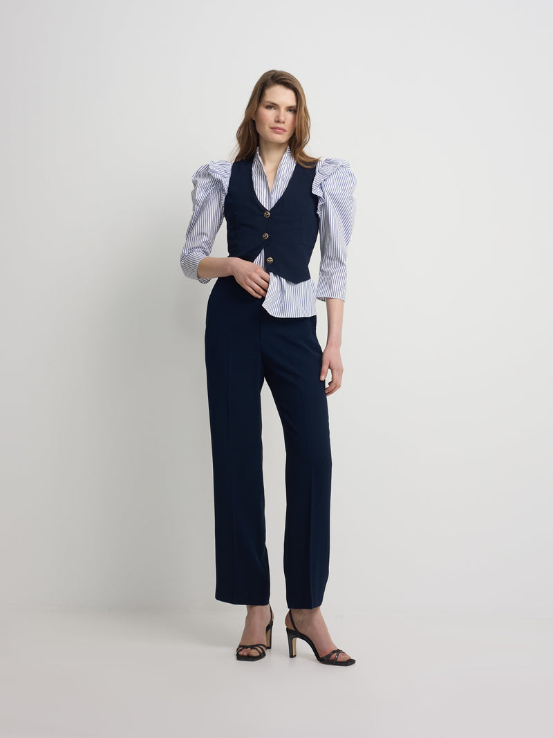 Chaleco woman clasico azul marino